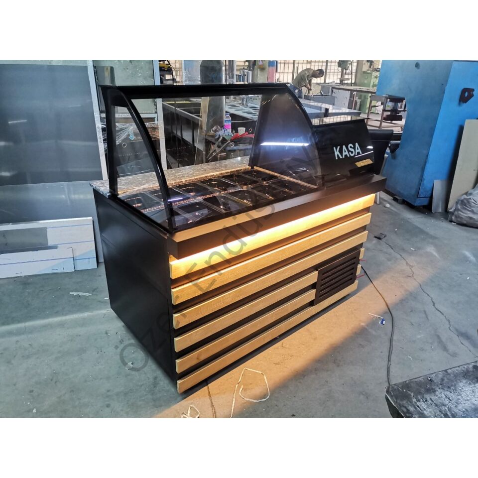 150 cm Kumpir Tezgahı +4°C Soğutmalı Kasa Bankolu