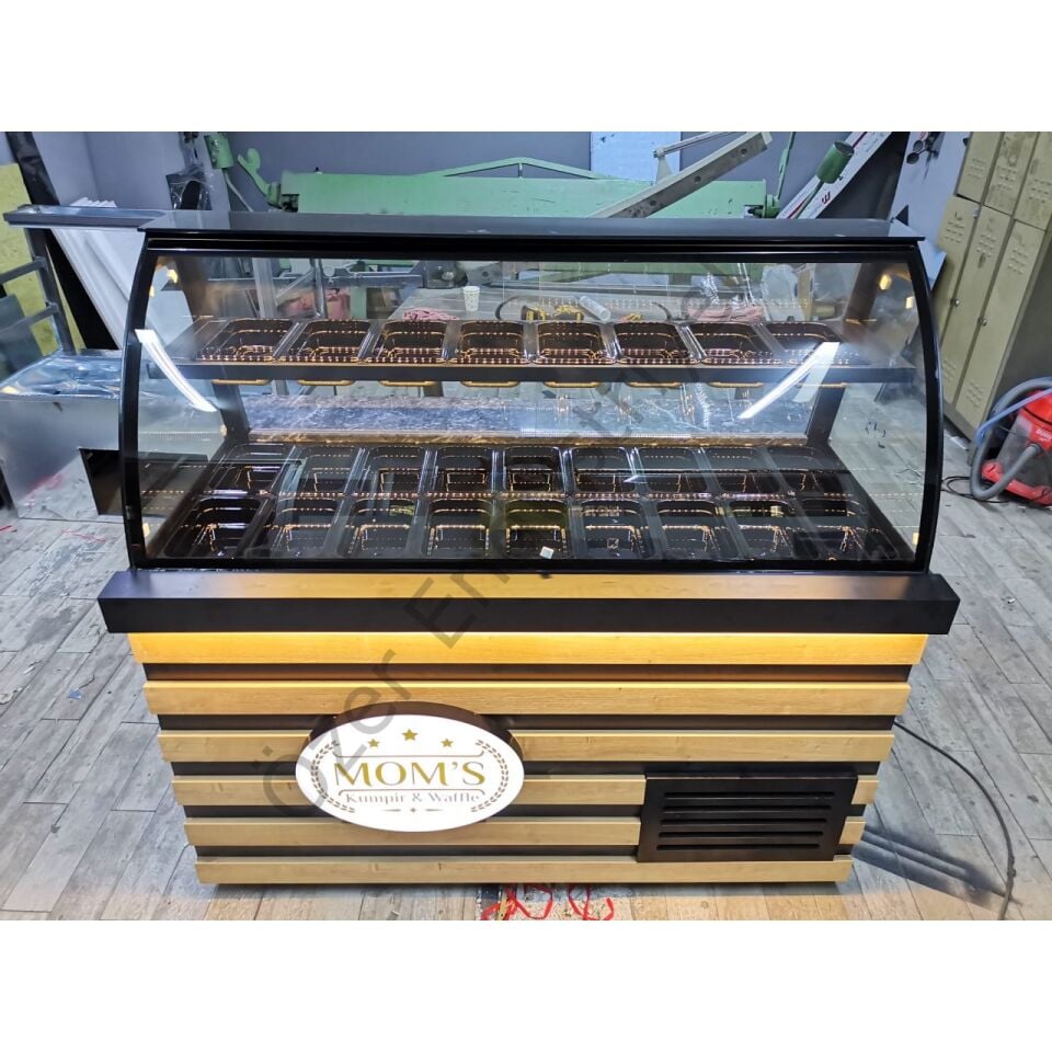 150 Cm Kumpir Dolabı Soğutmalı +4°C Ledli