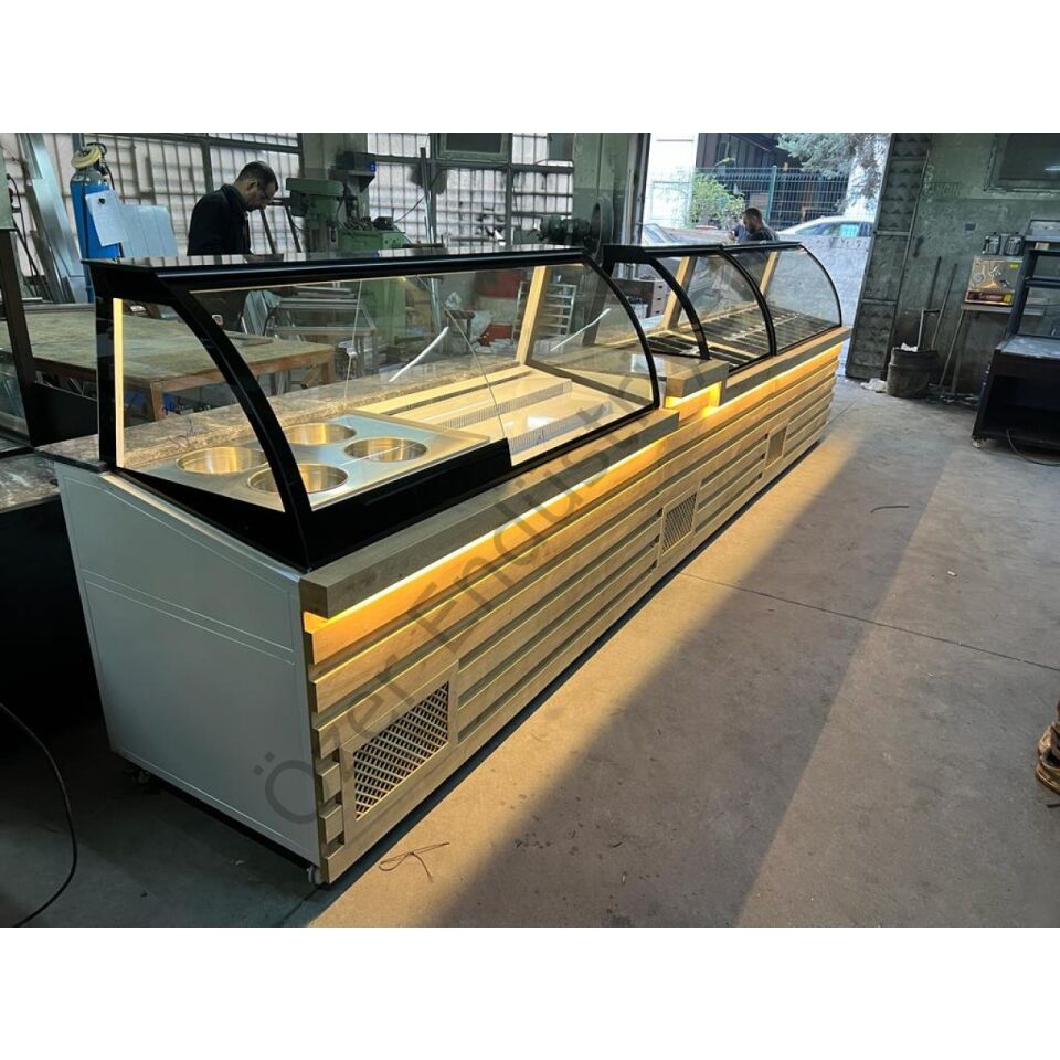 Soğutmalı Kumpir ve Waffle Dolabı + Çikolata Eritme Sistemi