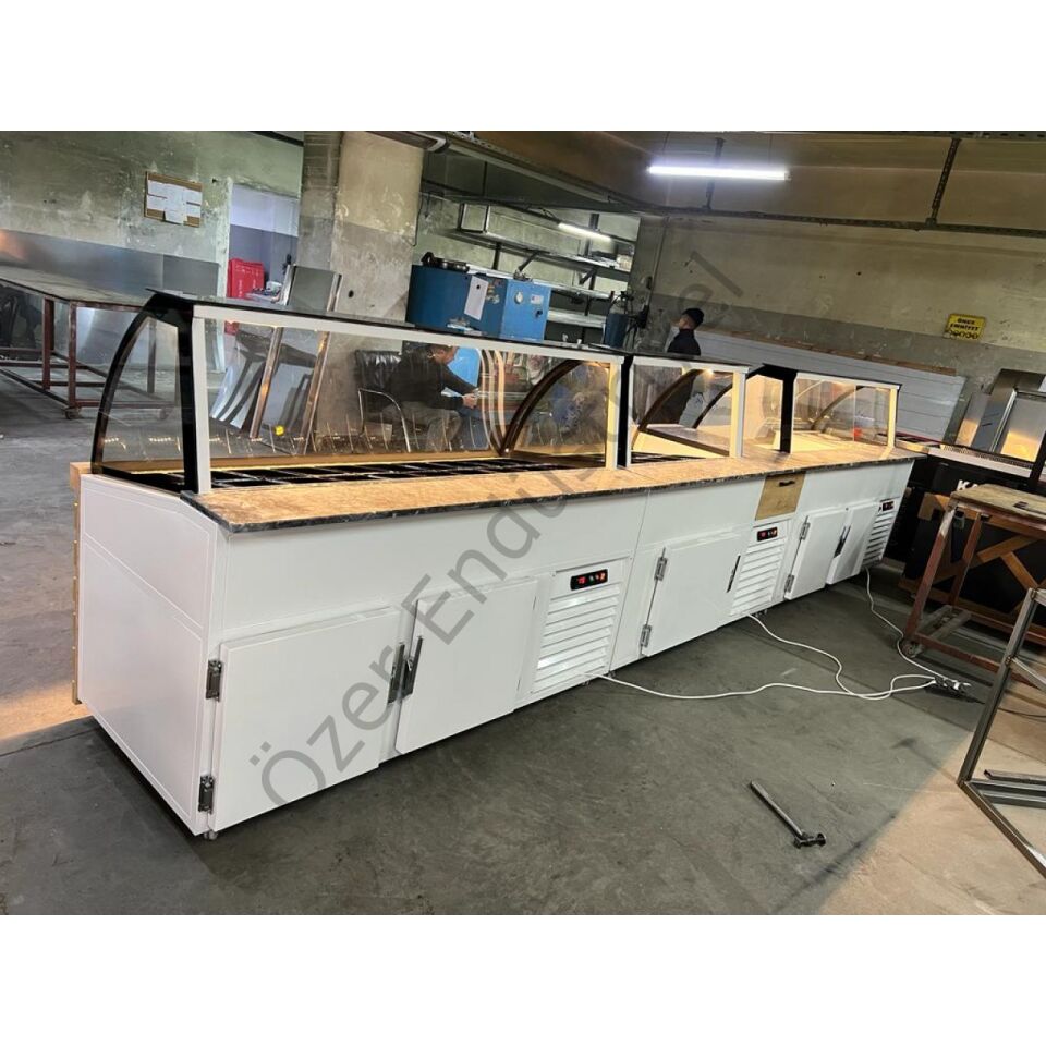 Soğutmalı Kumpir ve Waffle Dolabı + Çikolata Eritme Sistemi