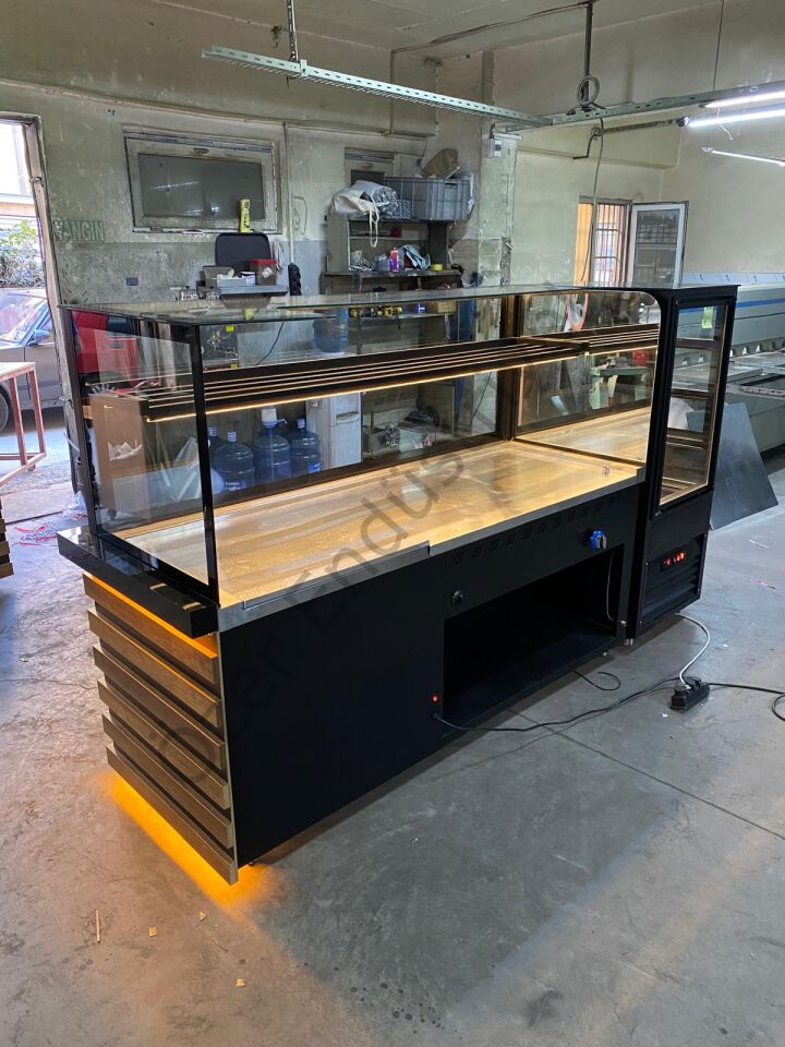 Isıtmalı Börek Tezgahı + Soğutmalı Pasta Tatlı Dolabı | 200 cm Set