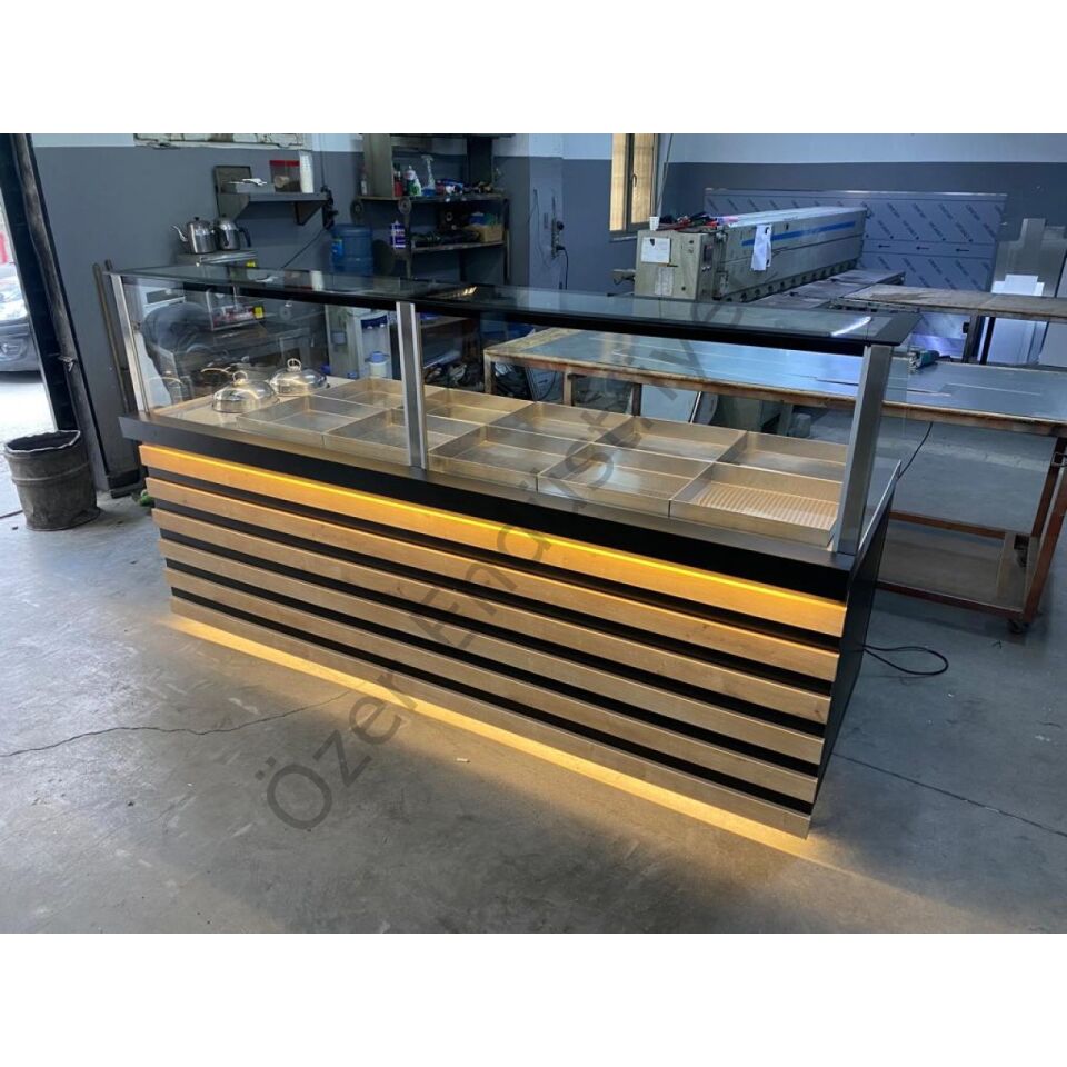 10 Yemekli 4 Çorbalı Benmari Tezgahı | Sulu Sistem, Safir Meşe Dekor