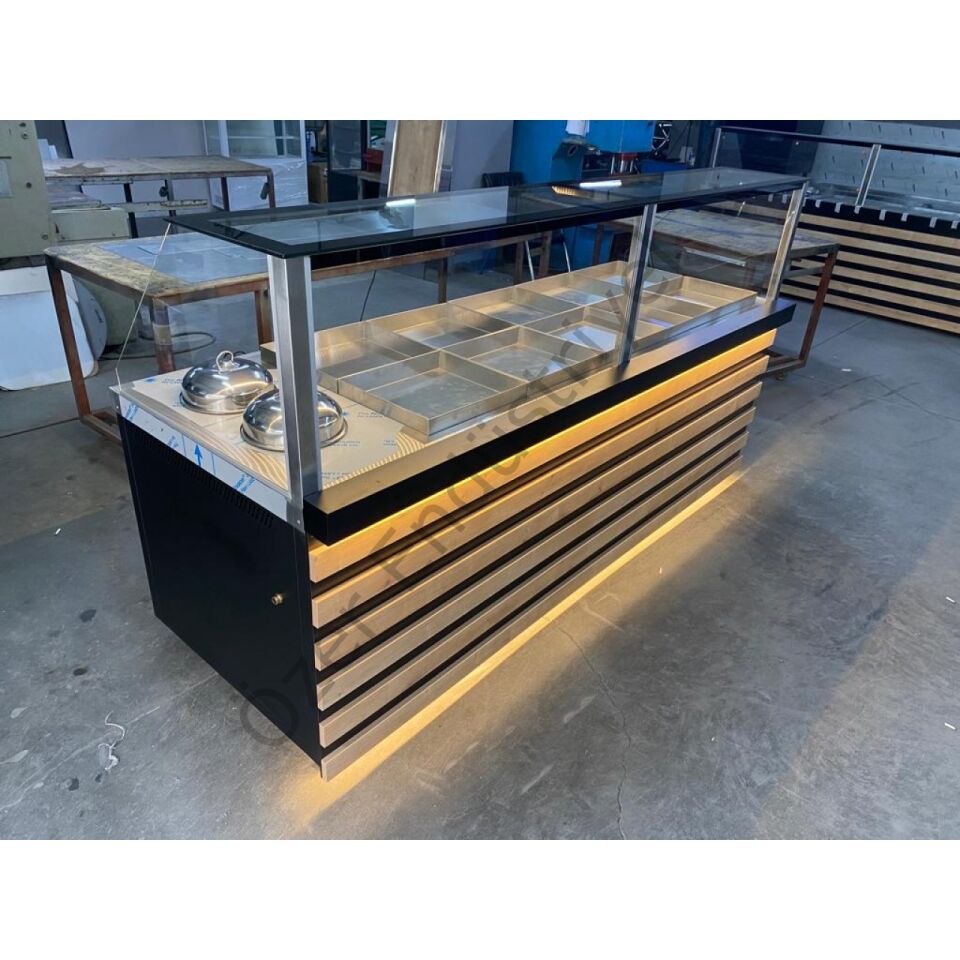 10 Yemekli 4 Çorbalı Benmari Tezgahı | Sulu Sistem, Safir Meşe Dekor