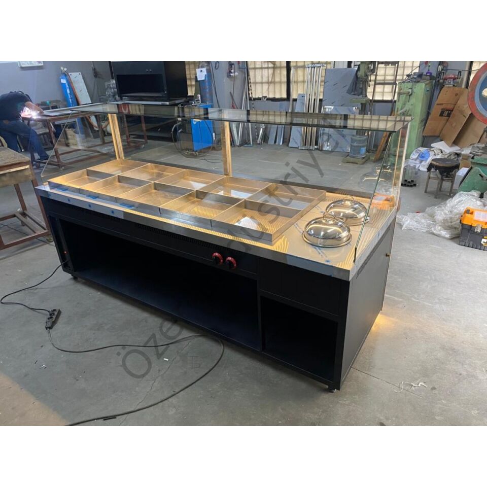 10 Yemekli 4 Çorbalı Benmari Tezgahı | Sulu Sistem, Safir Meşe Dekor