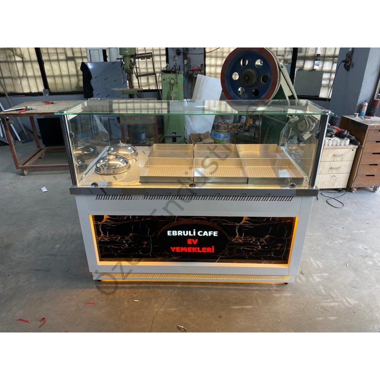 6 Yemekli 2 Çorbalı Benmari Tezgahı | Çift Havuzlu Sulu Sistem, Dragon Akrilik