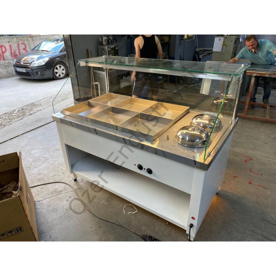 6 Yemekli 2 Çorbalı Benmari Tezgahı | Çift Havuzlu Sulu Sistem, Dragon Akrilik