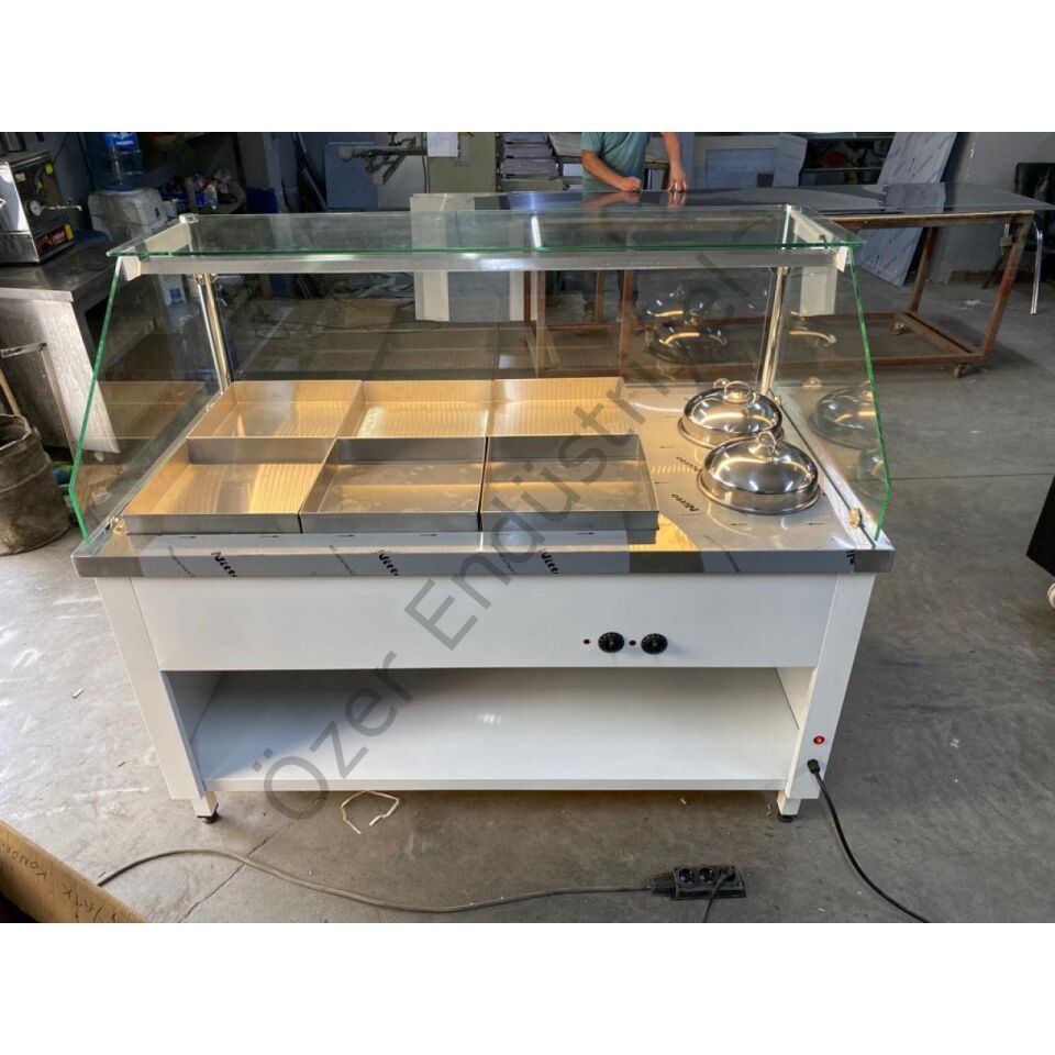 6 Yemekli 2 Çorbalı Benmari Tezgahı | Çift Havuzlu Sulu Sistem, Dragon Akrilik