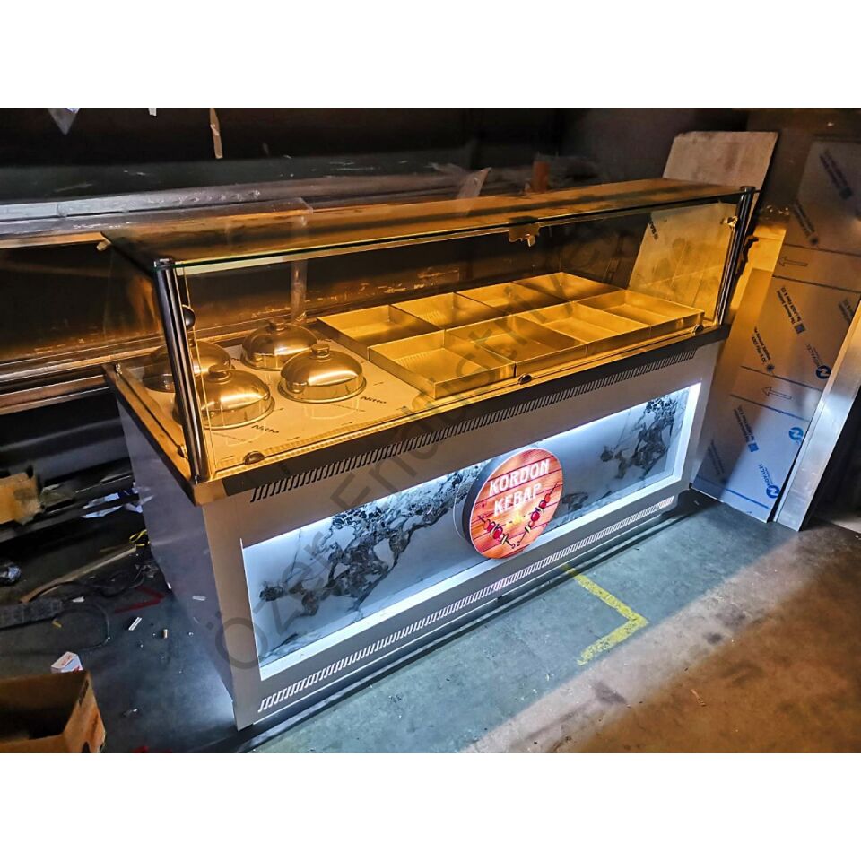 8 Yemekli 4 Çorbalı Benmari Tezgahı | Çift Havuzlu, Termokupullu, Ledli