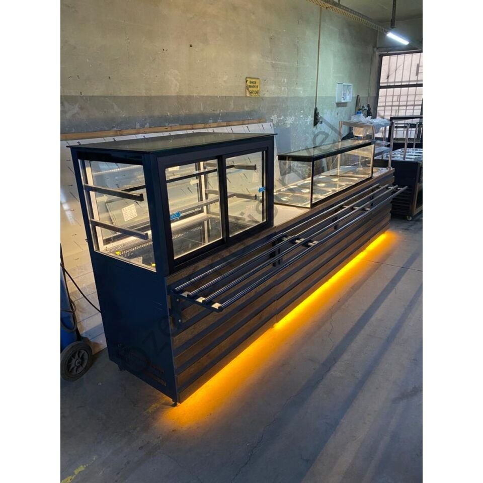 Benmari Tezgahı Self Servis Yemek Tezgahı | Soğutmalı Dolaplı Set