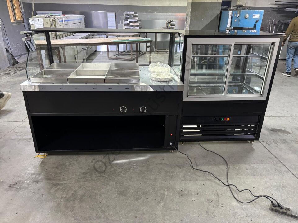 6 Yemek Tepsili 2 Çorbalı Benmari Tezgahı + Soğutmalı Dolap Seti