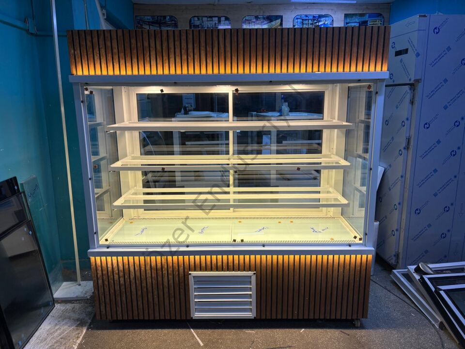 200 cm Tatlı Teşhir Dolabı Cephe Tipi Soğutmalı