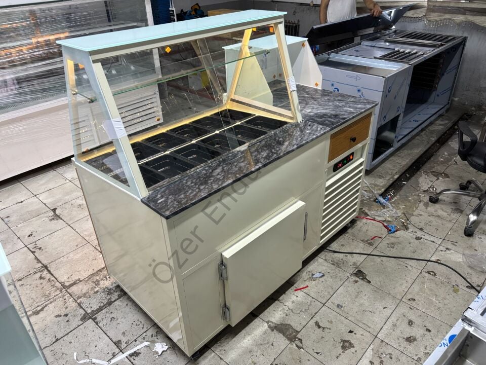 Soğutmalı Waffle Tezgahı ve Kasa Bankosu 150 CM