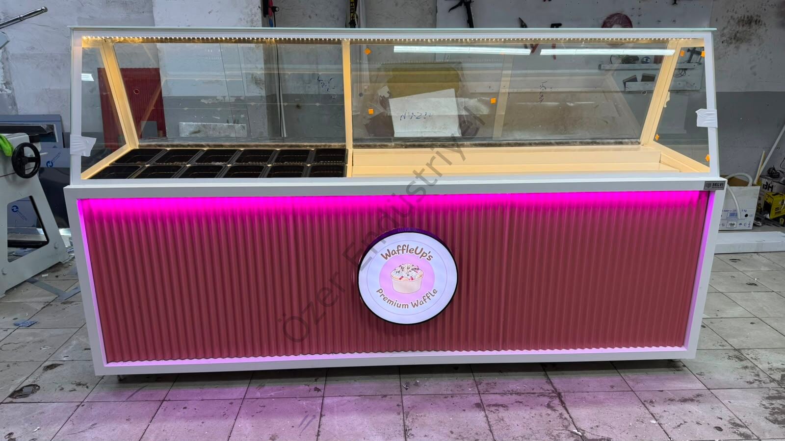 250 Cm Kumpir ve Waffle Tezgahı | Soğutmalı Kumpir Waffle Dolabı