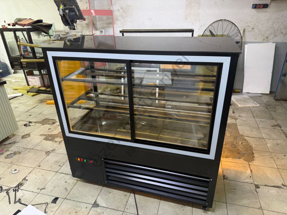 140 Cm Soğutmalı Meze ve Pasta Dolabı | Çift Camlı Teşhir Vitrini