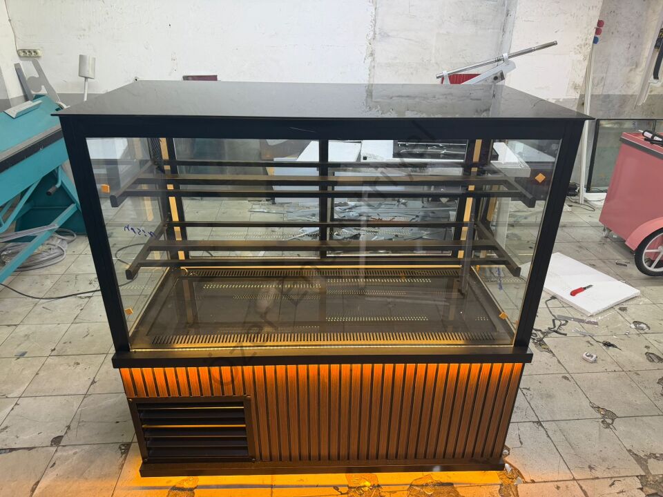 140 Cm Soğutmalı Meze ve Pasta Dolabı | Çift Camlı Teşhir Vitrini