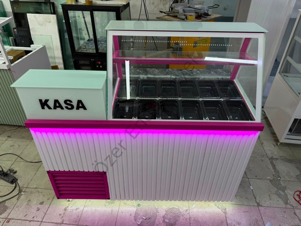 150 Cm Soğutmalı Waffle Dolabı Kasalı