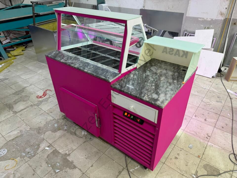 150 Cm Soğutmalı Waffle Dolabı Kasalı