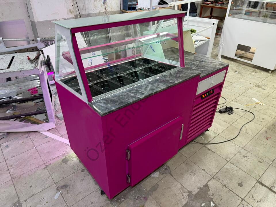 150 Cm Soğutmalı Waffle Dolabı Kasalı