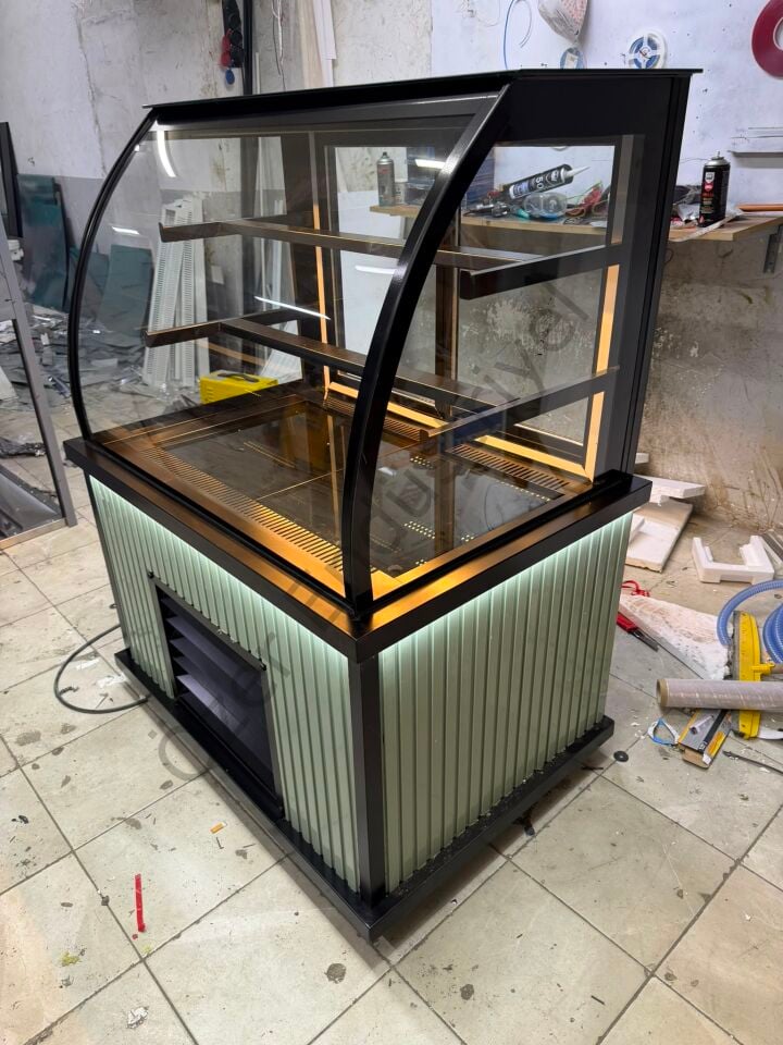 Bombe Camlı Soğutmalı Pasta Dolabı 100 cm