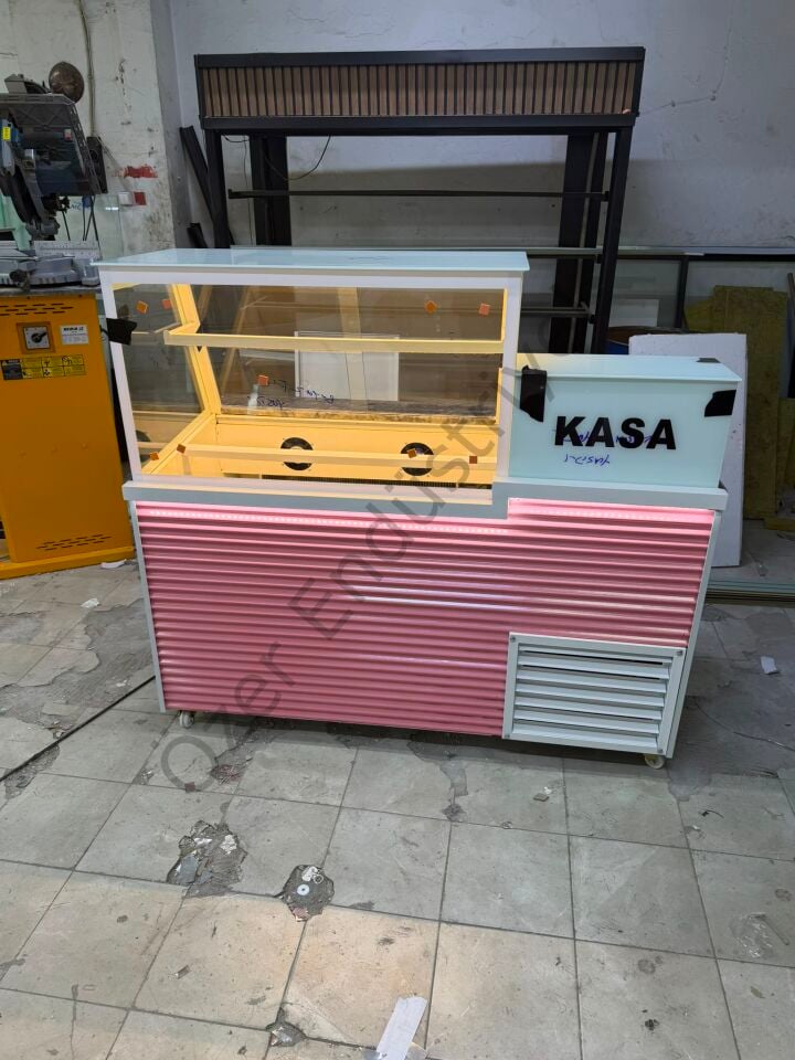 Soğutmalı Kumpir Dolabı Kasa Bankolu 150 cm