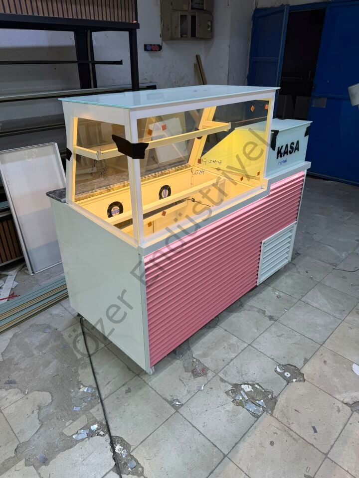 Soğutmalı Kumpir Dolabı Kasa Bankolu 150 cm