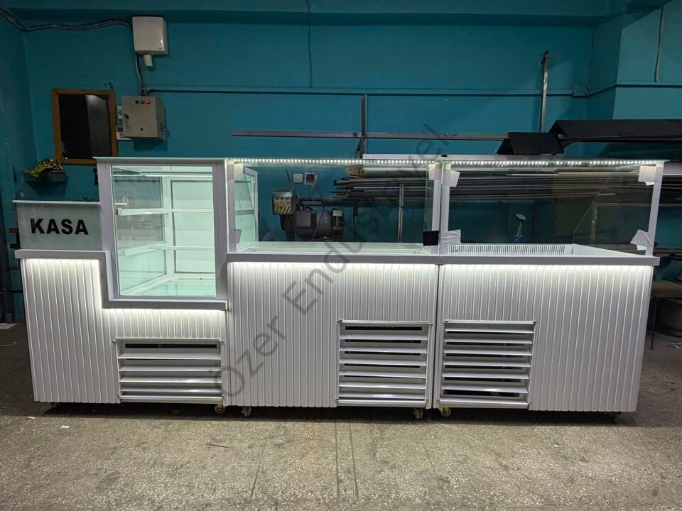 320 Cm Beyaz Çiğköfte Mağaza Seti | 3 Modül