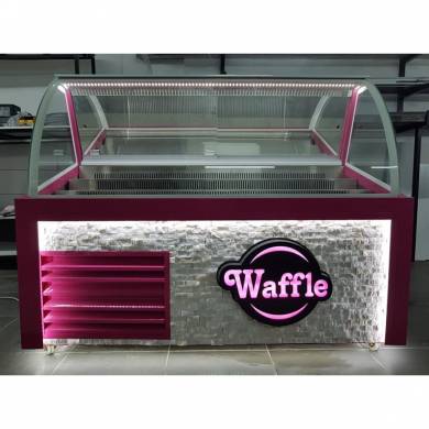 Waffle Dolabı Doğal Taş Dekorlu 150 Cm 